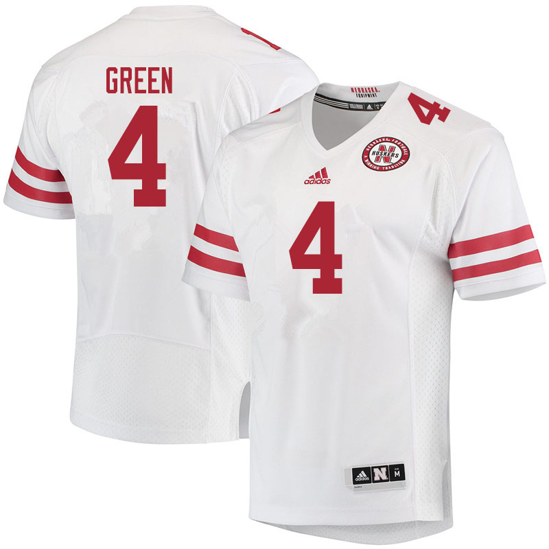 Men #4 Jahkeem Green Nebraska Cornhuskers College Football Jerseys Sale-White